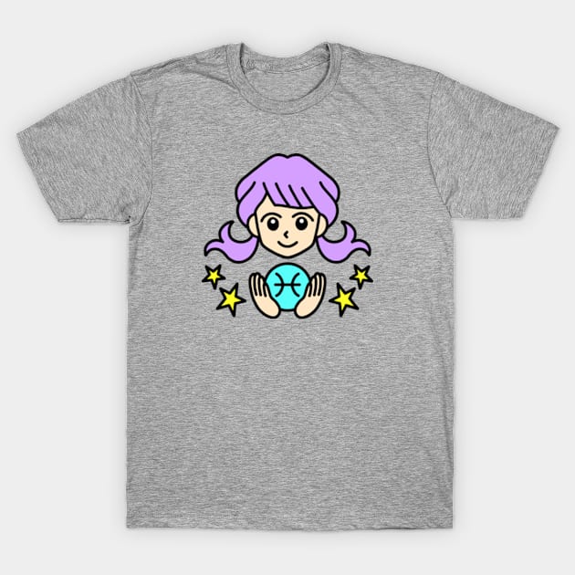 Pisces Zodiac Sign T-Shirt by Yukarina